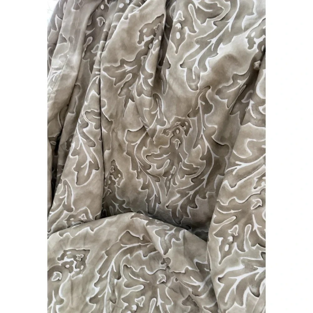 Restoration Hardware Tan Amalfi Rave Queen Size Duvet Cover Set Shams Italy 3 PC